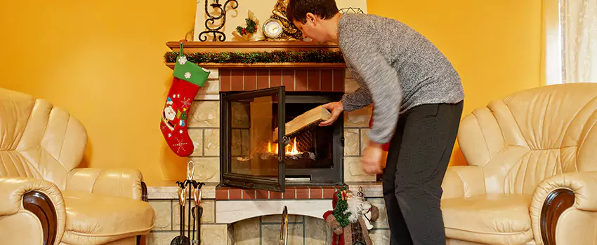 Rusted Metal Fireplace Restoration in Glen Ellyn, Illinois